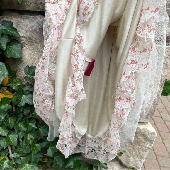 🥑2/$29~Juniors' UP Ultra Pink Floral Lace Dress~Medium - Picture 11 of 14